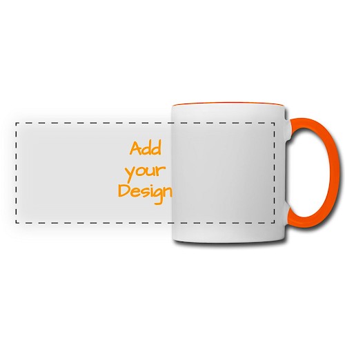 Kubek panoramiczny biały/pomarańczowy