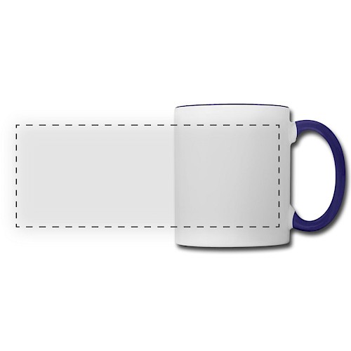 Kubek panoramiczny Vorne biały/kobaltowy niebieski