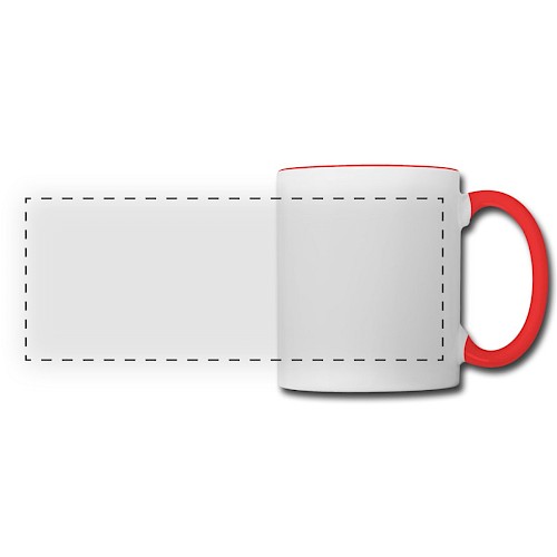 Kubek panoramiczny Vorne biały/czerwony