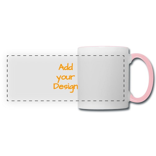 Kubek panoramiczny biały/różowy