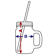 Bocal à boisson Vue d’ensemble de la taille