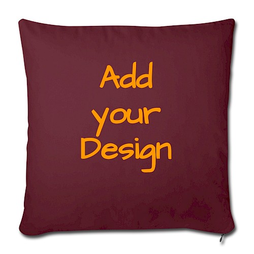 Sofa pillowcase 17,3'' x 17,3'' (45 x 45 cm) burgundy