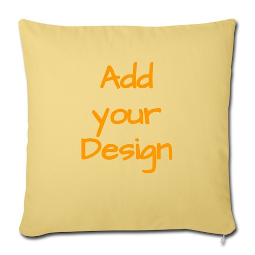 Sofa pillowcase 17,3'' x 17,3'' (45 x 45 cm) washed yellow