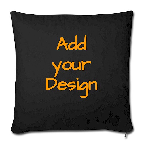 Sofa pillowcase 17,3'' x 17,3'' (45 x 45 cm) black