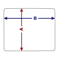 Alfombrilla de ratón (horizontal) Descripción general del tamaño