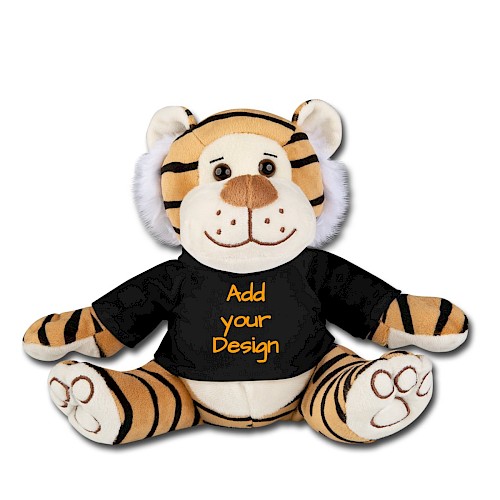 Tigre de peluche negro