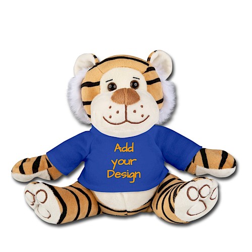 Tigre de peluche azul real