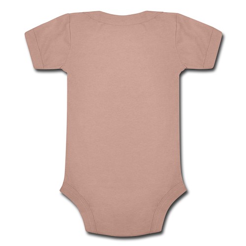 Baby Tri-Blend-Kurzarm-Body Hinten Pfirsich