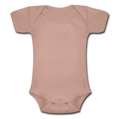 Baby Tri-Blend-Kurzarm-Body Vorne Pfirsich
