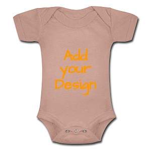 Baby Tri-Blend Short Sleeve Bodysuit  peach