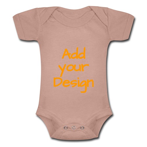 Baby Tri-Blend-Kurzarm-Body Pfirsich