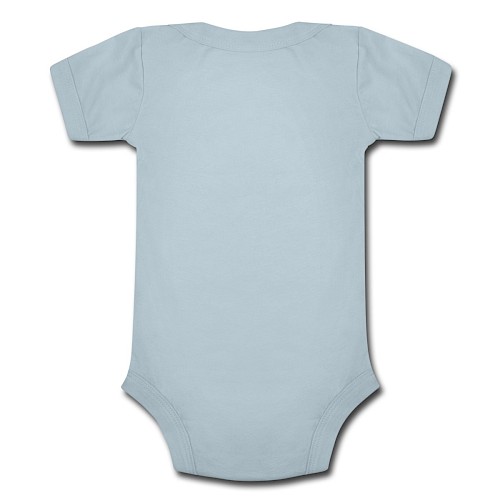 Body Bébé chiné à manches courtes Hinten bleu glacier