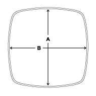 Square fridge magnet Size overview