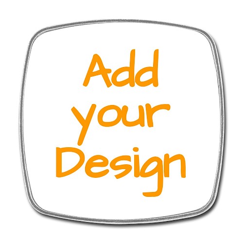 Viereckiger Kühlschrankmagnet Weiß