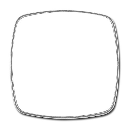 Viereckiger Kühlschrankmagnet Vorne Weiß