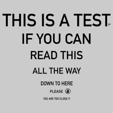 Zoom image Augen testen lustig