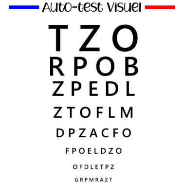 Zoom image Auto test visuel optique lunettes idée cadeau
