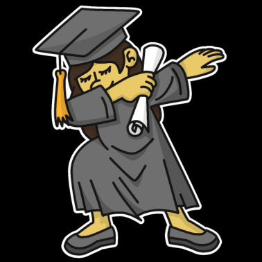 Zoom image Aziatisch meisje dab dabbing examen geslaagd