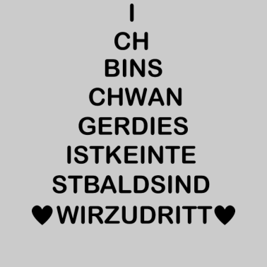 Zoom image Ich bin schwanger Schrift schwarz