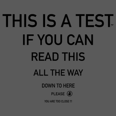 Zoom image Augen testen lustig