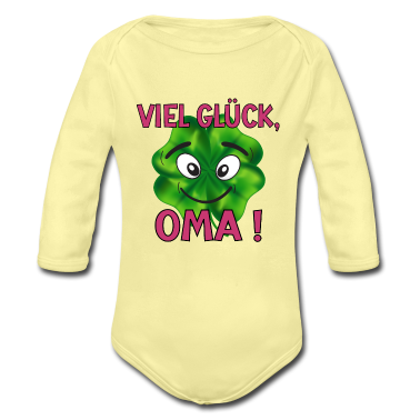 Test  - Viel Glück Oma - Kleeblatt Glückssymbol - OMI